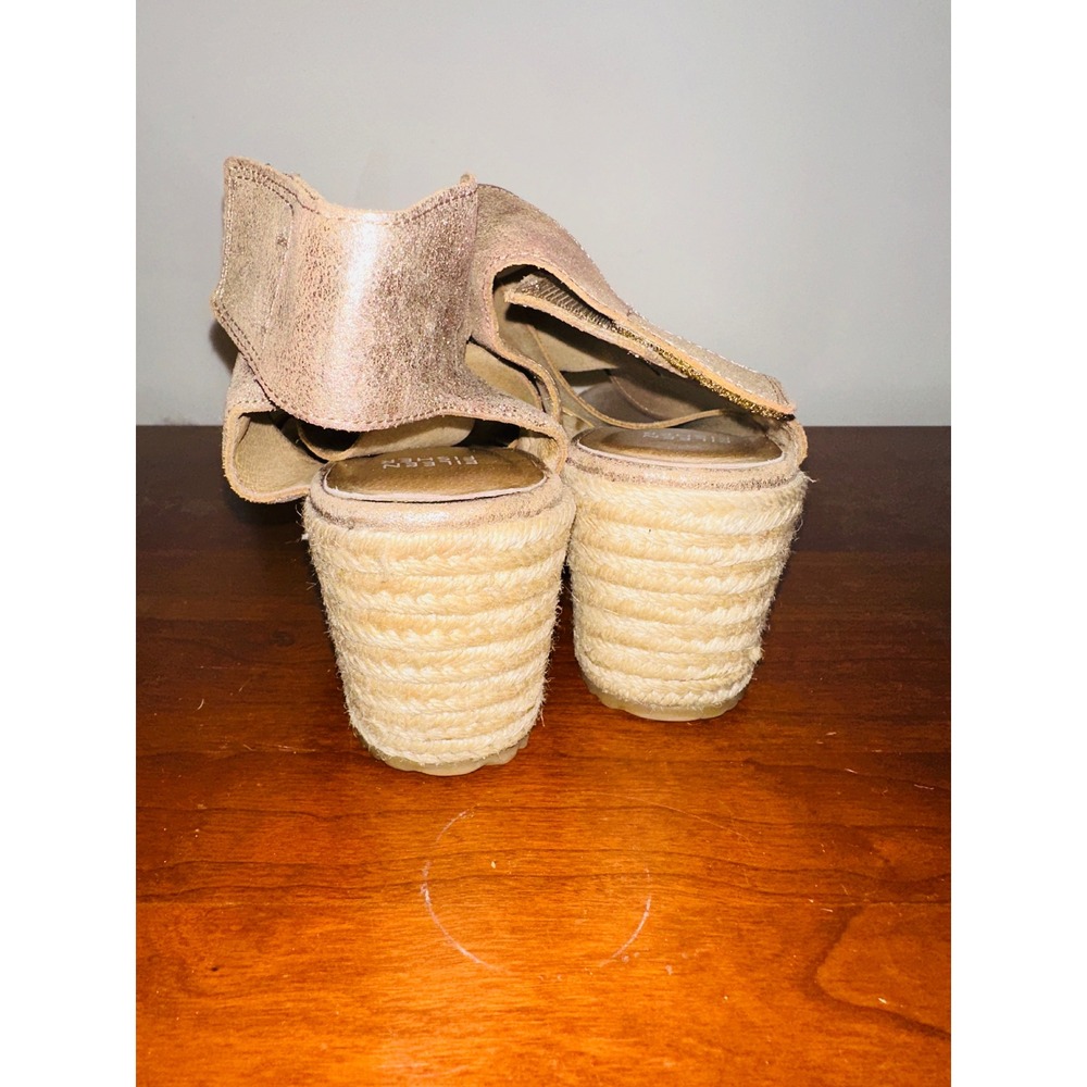 Eileen Fisher Women's Willow Espadrille Wedge Sandal Size 8.5 Gold metallic - Picture 6 of 7